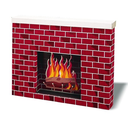 COROBUFF Corrugated Fireplace, Tu-Tone™ Brick, 30inH x 38inW x 7inD P0053080